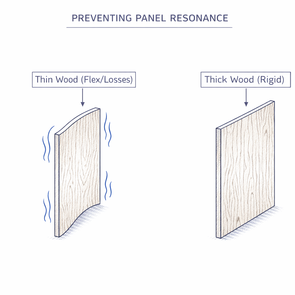 Comparison of thin panel flex versus thick rigid panel